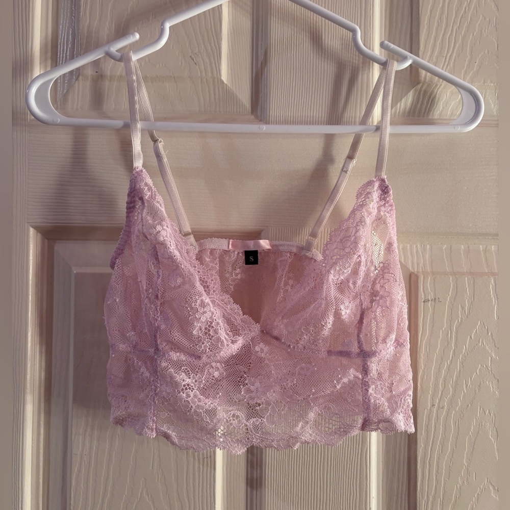 Balletcore Lace Bralette in Baby Pink